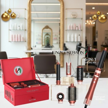 Enzo Keratin – Premium 6-in-1 Styling Kit مجموعة تصفيف الشعر الاحترافية 6×1